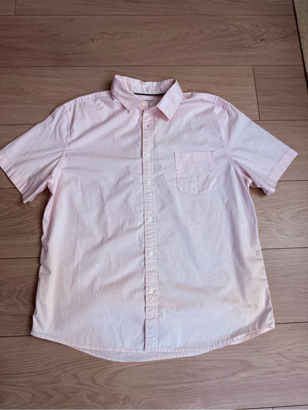 Amazon Essentials Short-Sleeve Button-Down Shirt - Light Pink